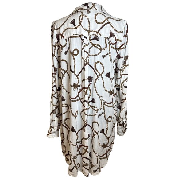 Intro Shirt Dress Women's Size Large NWT Horse Bridle Equesterian Cowgirl Rodeo - Picture 6 of 16